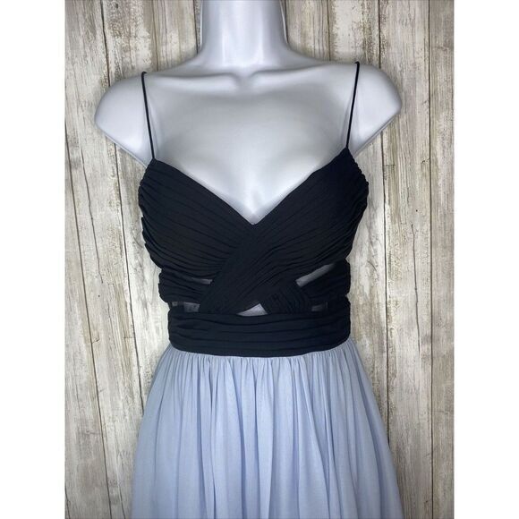 Hailey Logan By Adrianna Papell Chiffon Cut Out Cocktail Evening Dress Size 3/4 - Picture 3 of 12